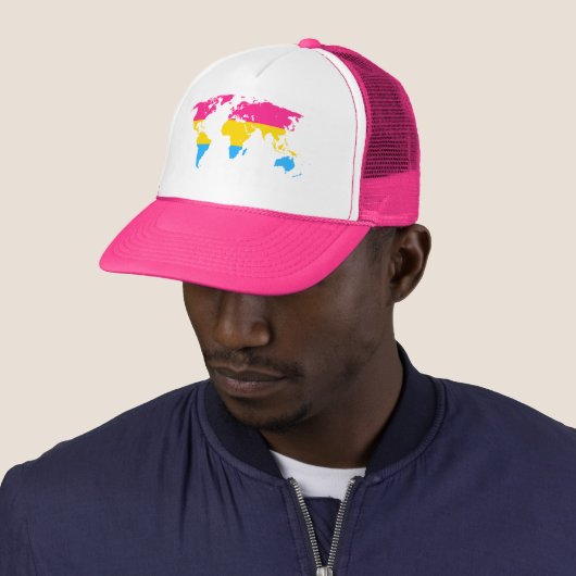 Pansexuality pride world map map Hat キャップ (インサイチュ)
