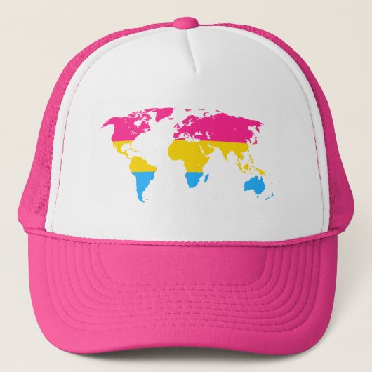 Pansexuality pride world map map Hat キャップ (正面)