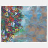 Pansies フリースブランケット (正面(横))