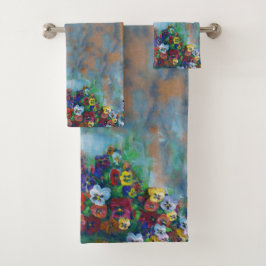 Pansies 3 piece バスタオルセット