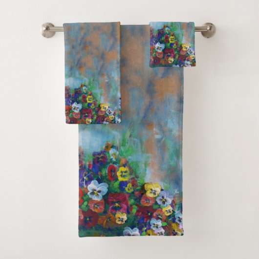 Pansies 3 piece バスタオルセット (インサイチュ)