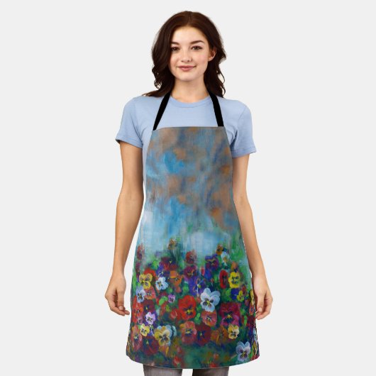 Pansies for you エプロン (着用した状態)