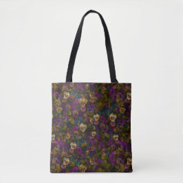 Pansies [gold] tote and cross over by Jason Street トートバッグ