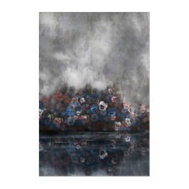 "Pansies In The Mist" 20" x 30"  アクリルウォールアート