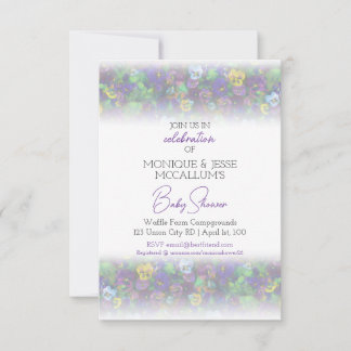Pansies Invitation [purple] 招待状
