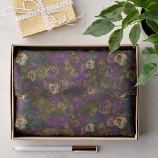 Pansies op 3 薄葉紙 (ギフト)