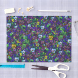 Pansies op 4 薄葉紙