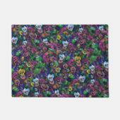 Pansies [pink] outdoor rug ドアマット (正面)