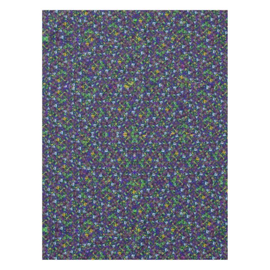 Pansies [purple] table cloth 52x70 cotton テーブルクロス (正面)
