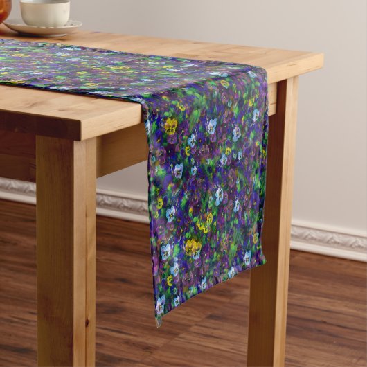 Pansies [purple] Table runners x3 sizes ショートテーブルランナー (インサイチュ)