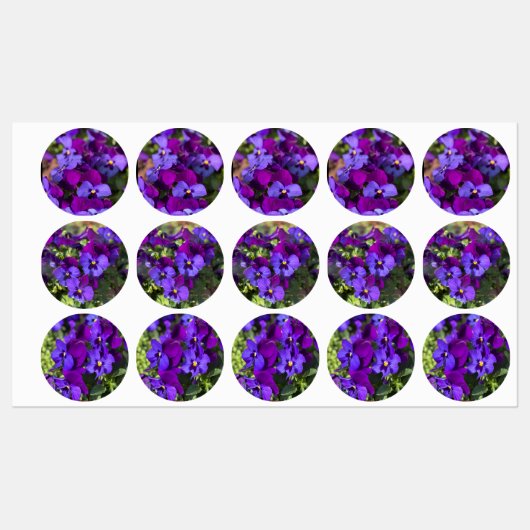 Pansies Return Address Labels ラベル (シート)