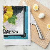 Pansyシードパケットラベル キッチンタオル (四つ折り)