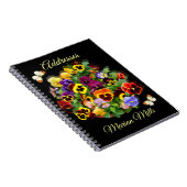 Pansyパーソナライズされた and Butfrayのアドレス帳 ノートブック (右側)