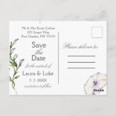 Pansyモダン日付の保存 ポストカード (裏面)