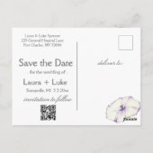 Pansyモダン日付写真を保存 ポストカード (裏面)