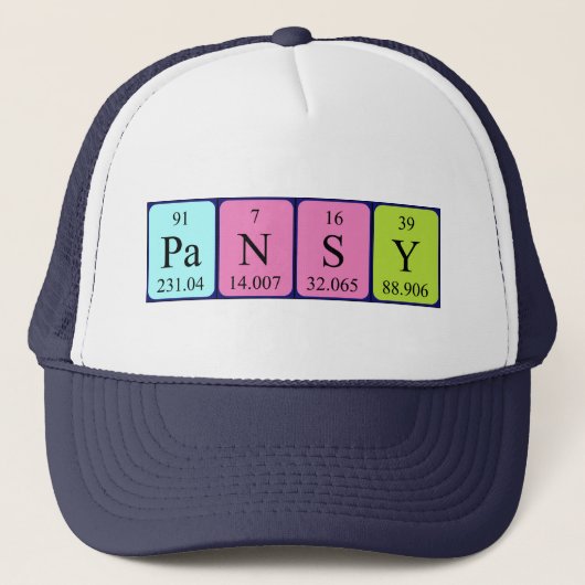 Pansy定期的なテーブル名hat キャップ (正面)