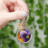 "Pansy 1"フローラキーチェーン キーホルダー (手)