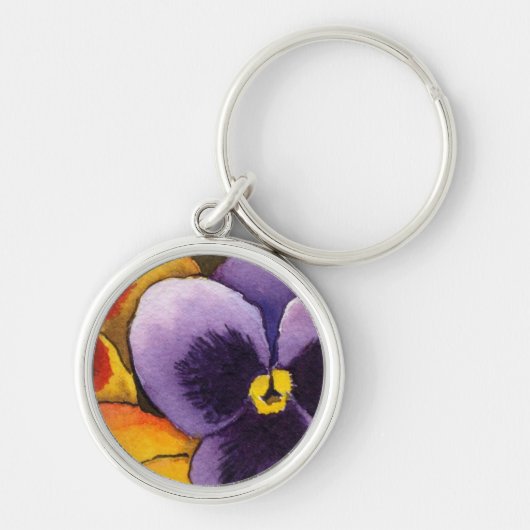 "Pansy 1"フローラキーチェーン キーホルダー (正面)