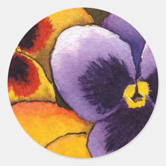 "Pansy #1"フローラシール ラウンドシール (正面)