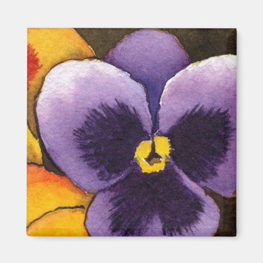 「Pansy #1」フローラ磁石 マグネット (正面)