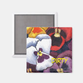 「Pansy #2」ダーティ・フローラ・食洗機・ステータス磁石 マグネット (正面/裏面)