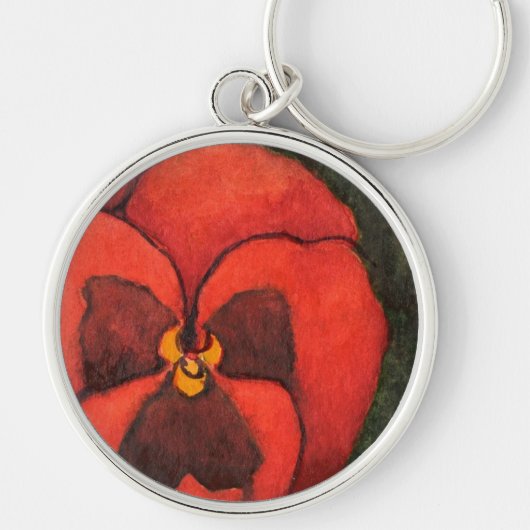 "Pansy 3"フローラキーチェーン キーホルダー (正面)