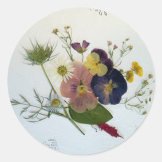 Pansy Bouquet Sticker ラウンドシール