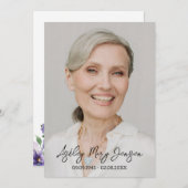 Pansy Celebration of Life Photo Funeral  招待状 (正面/裏面)