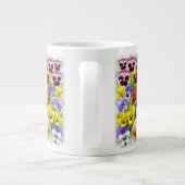 Pansy Displayでテキストを追加 ジャンボコーヒーマグカップ (裏面)