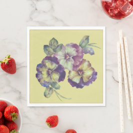 Pansy Floral Paper Napkins | Elegant Garden Table  スタンダードランチョンナプキン