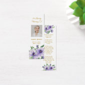 Pansy Floral Photo Funeral Memorial Bookmark (デスク)