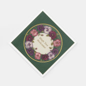 Pansy High Tea Napkins • Forest Green & Gold スタンダードランチョンナプキン (角)