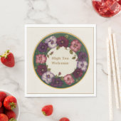 Pansy High Tea Napkins • Ivory & Gold スタンダードランチョンナプキン (インサイチュ)