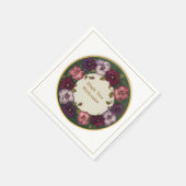 Pansy High Tea Napkins • White & Gold スタンダードカクテルナプキン (角)