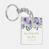 Pansy Memorial Funeral Photo Keychain キーホルダー (正面左)