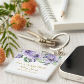 Pansy Memorial Funeral Photo Keychain キーホルダー (正面右)