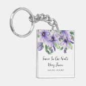 Pansy Memorial Funeral Photo Keychain キーホルダー (正面左)