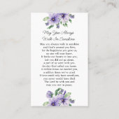 Pansy Memorial Photo Funeral Prayer Card 名刺 (裏面)
