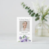 Pansy Memorial Photo Funeral Prayer Card 名刺 (スタンド正面)