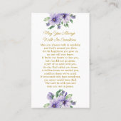 Pansy Memorial Photo Funeral Prayer Card 名刺 (裏面)