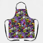 Pansy Photo Collage:フローラ美しいの万華鏡のように千変万化するパターン エプロン (正面)