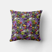Pansy Photo Collage:フローラ美しいの万華鏡のように千変万化するパターン クッション (裏面)