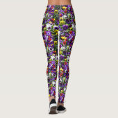 Pansy Photo Collage:フローラ美しいの万華鏡のように千変万化するパターン レギンス (裏面)