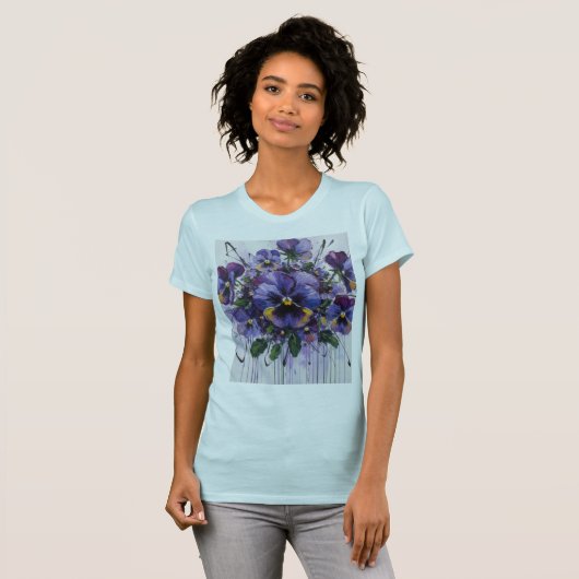 Pansy Poem-Abstract Bloom Tシャツ (正面フル)