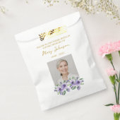 Pansy Seed Packet Memorial Funeral Favor Bag フェイバーバッグ (封をした状態)