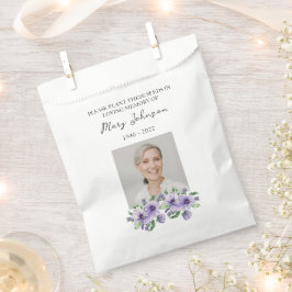Pansy Seed Packet Memorial Funeral Favor Bag フェイバーバッグ
