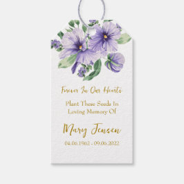 Pansy Seed Packet Memorial Funeral  Gift Tags ギフトタグ
