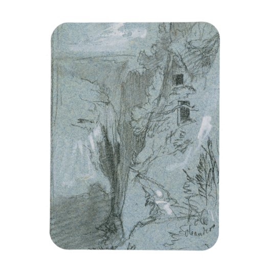 Pantalica, 'Views of Sicily （チョーク&ゴーアッシュ） マグネット (縦)