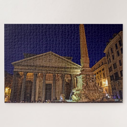 Pantheon by Night – ローマ，イタリア – 20x30 - 1014個 ジグソーパズル (横)