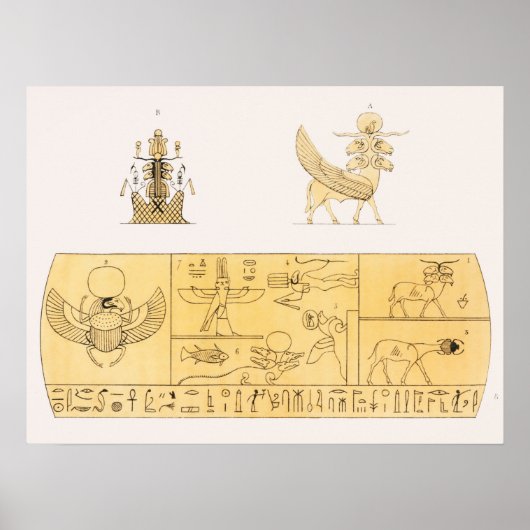 Pantheon EgyptienのAmon-raイラストレーション ポスター (正面)